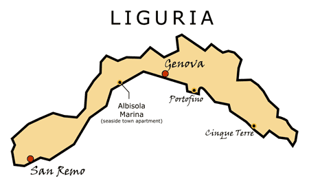 Liguria Properties Map